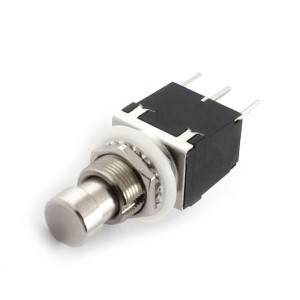 12mm 3Pin Through Hole SPDT 1NO 1NC Locking Metal Electric Guitar Switch