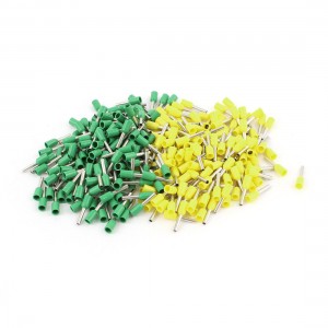 320pcs E1008 AWG18 Green Yellow Insulated Pin Terminal Cable Connectors