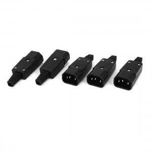 AC 250V 10A IEC320 C14 3 Pin Male Plug Power Adapter Jack Connector 5 Pcs