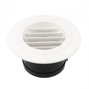 150mm 6" White Circle Air Vent Grilie Round Ducting Louver Ventilation Cover