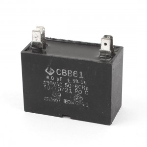 Fan Capacitor CBB61 4uF 450V 4 Terminal 50 60 Hz