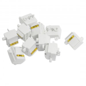 10 x Yellow White 125V 13A 250V 10A 2 Terminal SPST on Off Rocker Switches