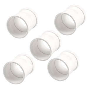 5 Pcs Replacement 25mm Inner Dia PVC Straight Pipe Connector White