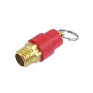 Gold Tone Metal Cylindrical 1/4"PT Male Thread Gas Valve