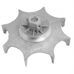 12mm Bore Dia 2.4" Thick Aluminum Alloy Motor Fan Blade Silver Tone