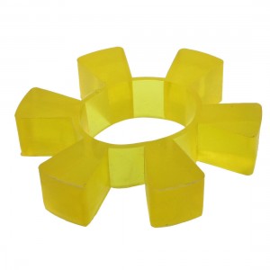 200mm x 39mm 6 Petal Flexible Yellow Polyurethan Coupler Dampler