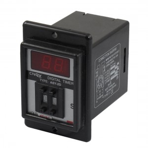 AC 48V 1 99 Second Digital Timer Time Delay Relay Black 8 Pin ASY 3D