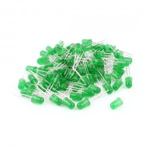 80 Pieces Straw Hat 5mm Dia Yellow Green LED Lamp Light Emitting Diode DC 2 5 3V