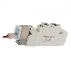 Push Turn Locking Lever DC12V 5 Port Solenoid Valve New