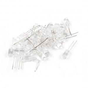 30 Pcs Super Bright 5mm Flat Head Blue LED Lamp Light Emitting Diodes DC 2.5V-3V