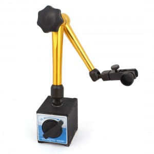 Black Gold Tone Magnetic Switch Bass Holder Stand for Dial Test Gauge Indicator