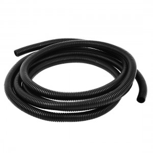 2 5M 8ft 0 4" Black PVC Flexible Corrugated Tubing Hose Cable Sprial Pipe