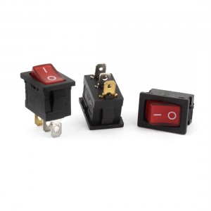 3pcs AC 110-120V Red Pilot Light Rocker Switch ON/OFF 2 Positions SPST Snap-In