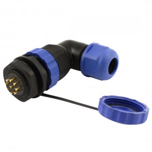 SD20 20mm 9 Pin Elbow Waterproof Aviation Connector Plug Socket IP68