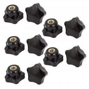 10 Pcs M6 x 32mm Plastic Star Head Clamping Nuts Lever Trend Wing Thumb Knob
