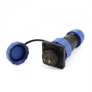SD20 20mm 2 Pin Square Waterproof Aviation Solder Connector Plug Socket IP68