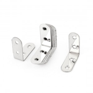 Silver Tone Metal L Shaped Corner Brace Angle Bracket 40mmx40mmx16mm 15 Pcs