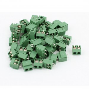 50pcs 2 Position 5 0mm Pitch Male Plug PCB Screw Terminal Block