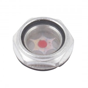 Screw Type 23 5mm Thread Air Compressor Oil Liquid Level Sight Glass Indicator