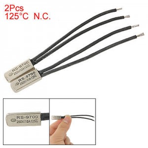 2 Pcs Temperature Control Switch Thermal Protector 250V