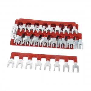8 Pcs 8P Wire Connector Fork Terminal Block Barrier Strip Red TB2508 400V 10A