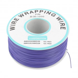 PCB Solder 0 25mm Tin Plated Copper Cord Wire Wrapping Wire Purple 30AWG 200M