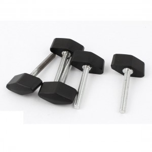 5pcs M6x45mm Thread Rotating Adjustable T Clamping Handle Screw Knob