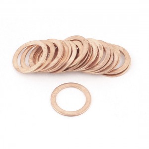 20pcs 22mm OD 16mm ID 1mm Thick Copper Washer Flat Ring Oil Brake Line Seal
