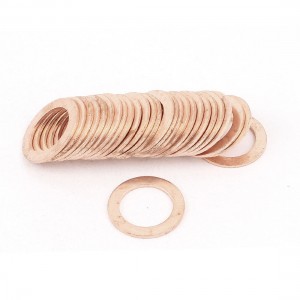 30pcs 18mm OD 12mm ID 1mm Thick Copper Washer Flat Ring Oil Brake Line Seal