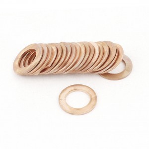 20pcs 14mm OD 8mm ID 1mm Thick Copper Washer Flat Ring Oil Brake Line Seal