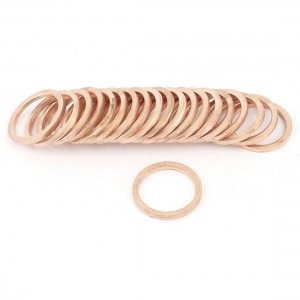 20pcs 20mm OD 16mm ID 2mm Thick Copper Washer Flat Ring Oil Brake Line Seal