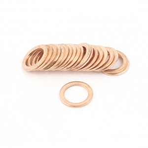 20 Pcs 10mm x 14mm x 1mm Copper Flat Washer Gasket Spacer Seal Fitting Fastener