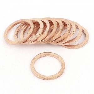 10pcs 18mm OD 14mm ID 1 5mm Thick Copper Washer Flat Ring Oil Brake Line Seal