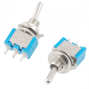 AC 250V 3A ON/ON 3 Pins SPDT Guitar Mini Toggle Switch 5 Pcs