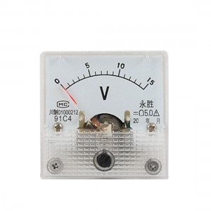 Square DC 15V Volt Analog Pointer Panel Meter Voltmeter