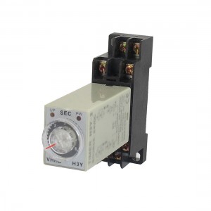 DC 24V H3Y-2 0-6S DPDT 8 Pins Power on Time Delay Relay w Socket