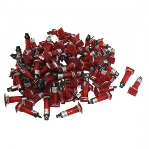 100 Pcs Recessed Red Power Signal Indicator Pilot Light Lamp DC 12V 10mm XD10-2