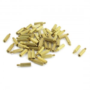 50 Pcs Male to Female Thread Brass Pillars Standoff Spacer M2x9mmx12mm