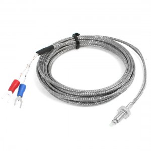 118" Long 6mm Screw Dia Thermocouple K Type Temperature Sensor 0-400C