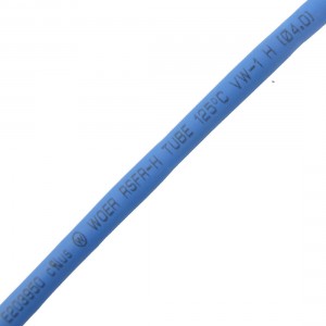 Ratio 2:1 4mm Dia Blue Polyolefin Heat Shrinkable Tube 8M Long