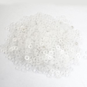 8mm x 4mm x 1mm Flat Insulator Nylon Washers White 1500 Pcs