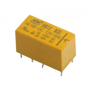 DC 12V Coil 8 Pins 2NO 2NC DPDT PCB Type Power Relay HK19F