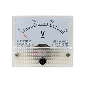 85C1 DC 0-75V Rectangle Analog Volt Panel Meter Gauge