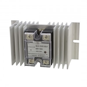 AC 90-280V to AC 24-480V Solid State Relay SSR 10A w Aluminum Heat Sink