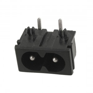 Black Male Plug IEC320 C8 AC Power Socket Connector 2.5A 250V