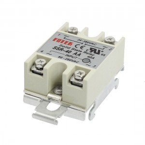 AC-AC 40A 80-280VAC 24-380VAC SSR-40AA Gray Solid State Relay DIN Rail Mount