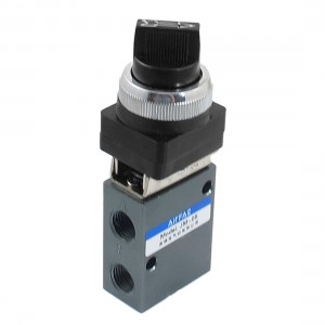 G1/4" 2 Position 3 Way Latching Knob Air Pneumatic Mechanical Valve