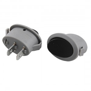 AC 250V/6A 125V/10A SPST 2 Pin 2-Position Oval Rocker Switch 5Pcs