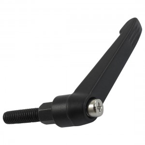 6mmx20mm Thread Metal Adjustable Fixing Knob Handles Lever Black
