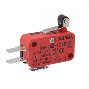 AC Control Circuits Short Hinge Roller Lever SPDT Miniature Micro Switch